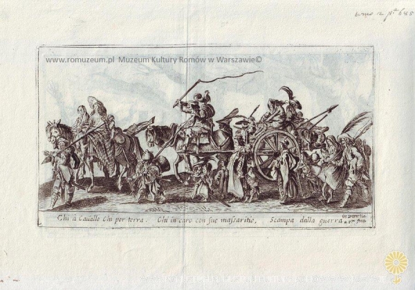 Pochód Cyganów (awers), Jacques Callot